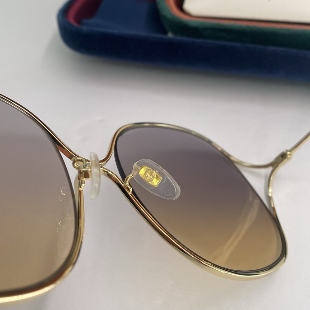 New Authentic GUCCI GG0362S 003 Blue to Peach Gradient Sunglass - Picture 8 of 17